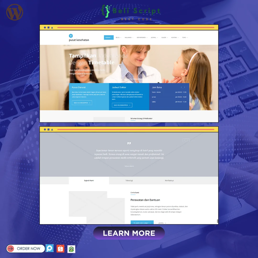 Landing Page Medis Center WordPress