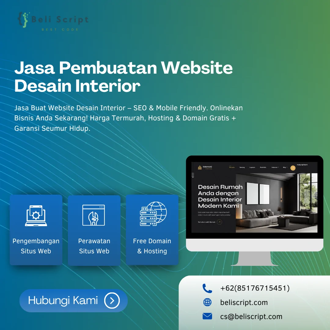 Jasa Pembuatan Website Desain Interior & Furniture Terbaik