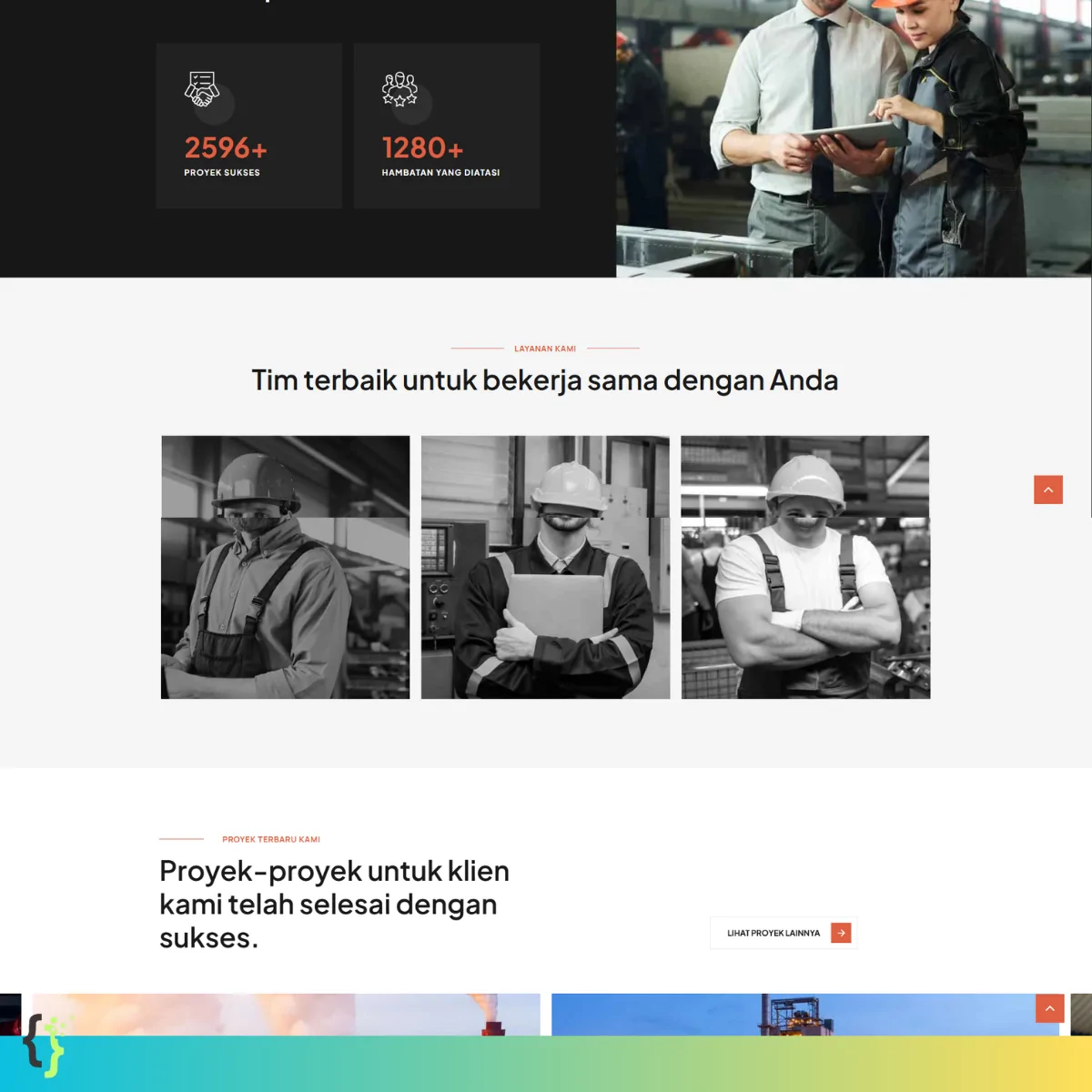 Template WordPress Company Profile Industri Murah - KOKOH