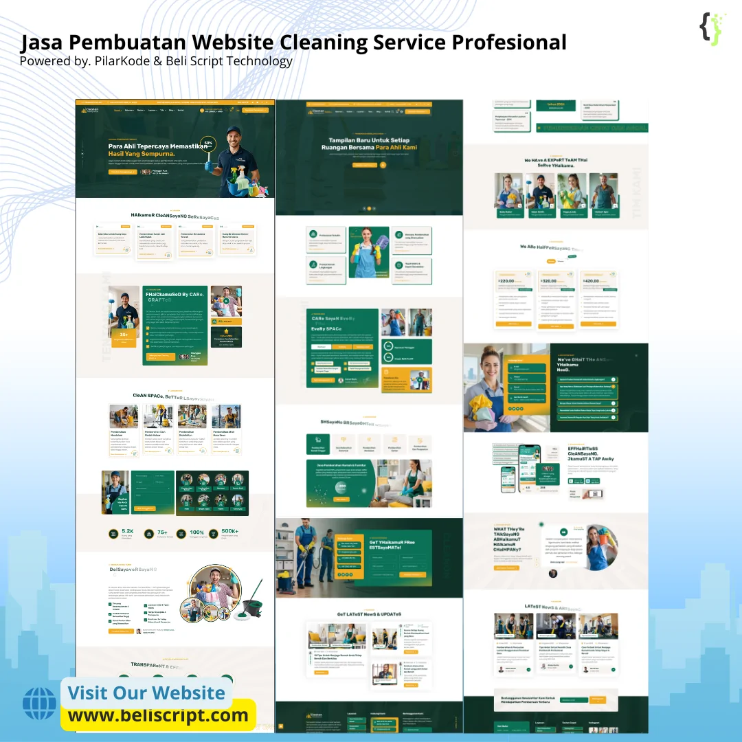 Jasa Pembuatan Website Cleaning Service Profesional