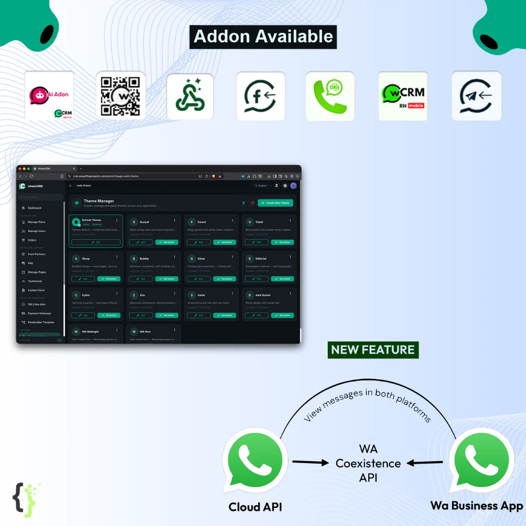 SOURCE CODE APLIKASI WEB WHATSCRM - CHATBOT, FLOW BUILDER, API ACCESS, WHATSAPP CRM SAAS SYSTEM
