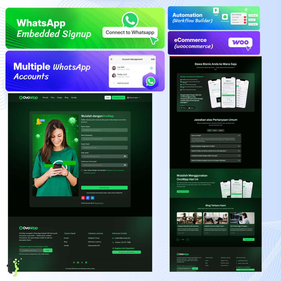 OvoWpp: Software WhatsApp CRM & Marketing SaaS Terbaik (Web & Mobile)