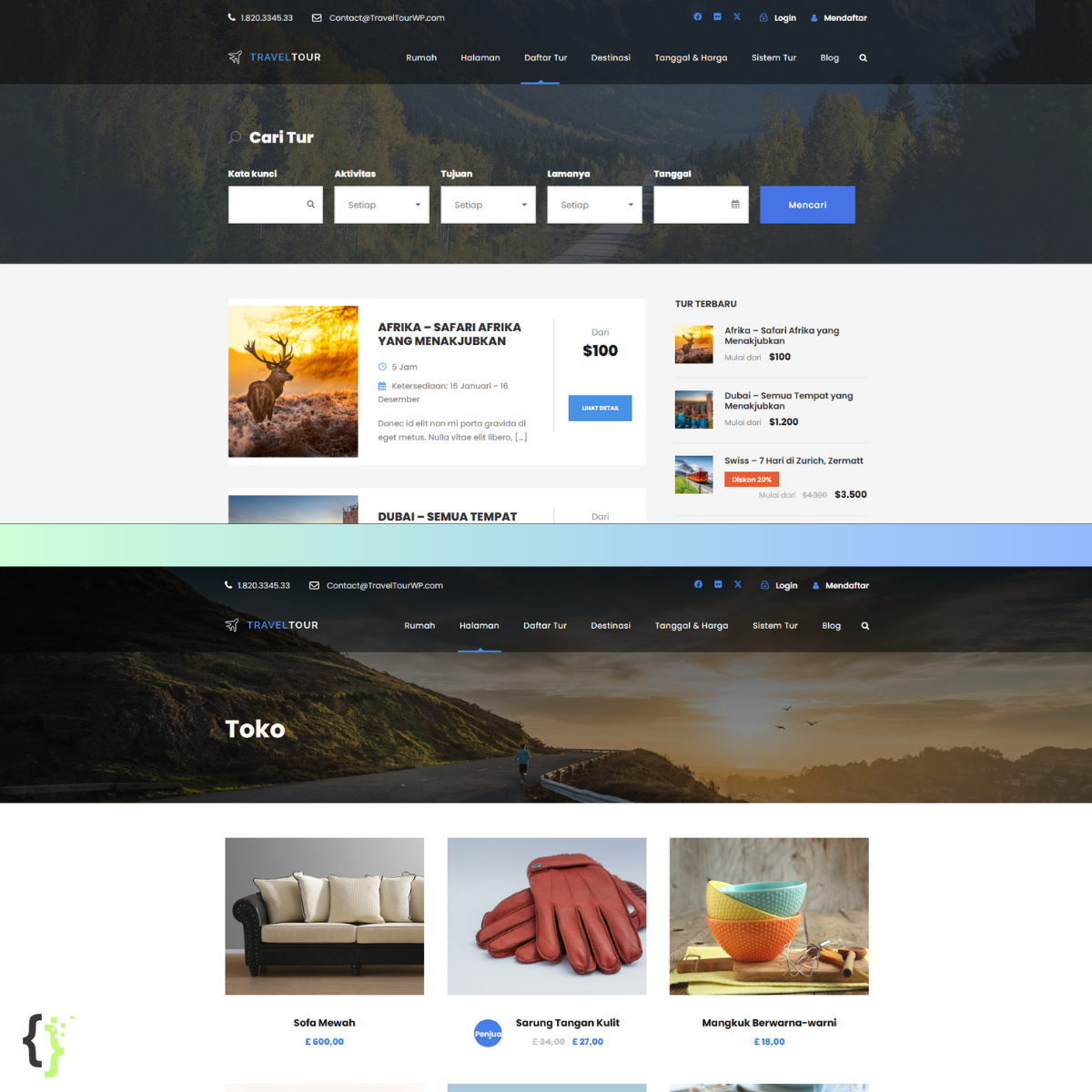 Jasa Pengembangan Website Travel Agent & Landing Page Professional