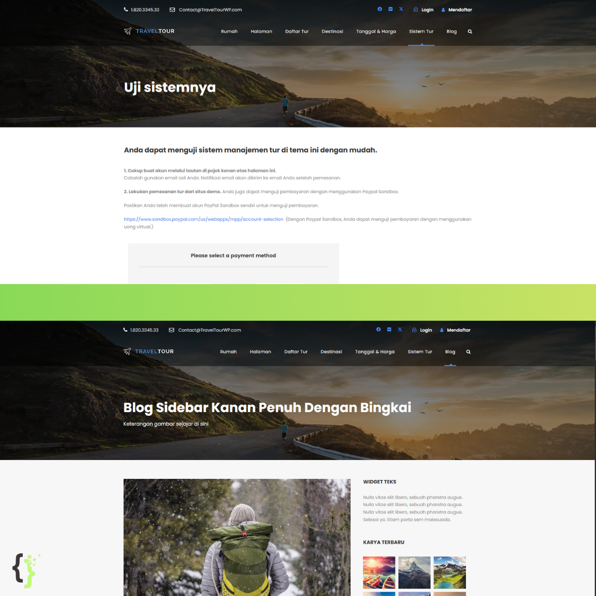 Jasa Pengembangan Website Travel Agent & Landing Page Professional