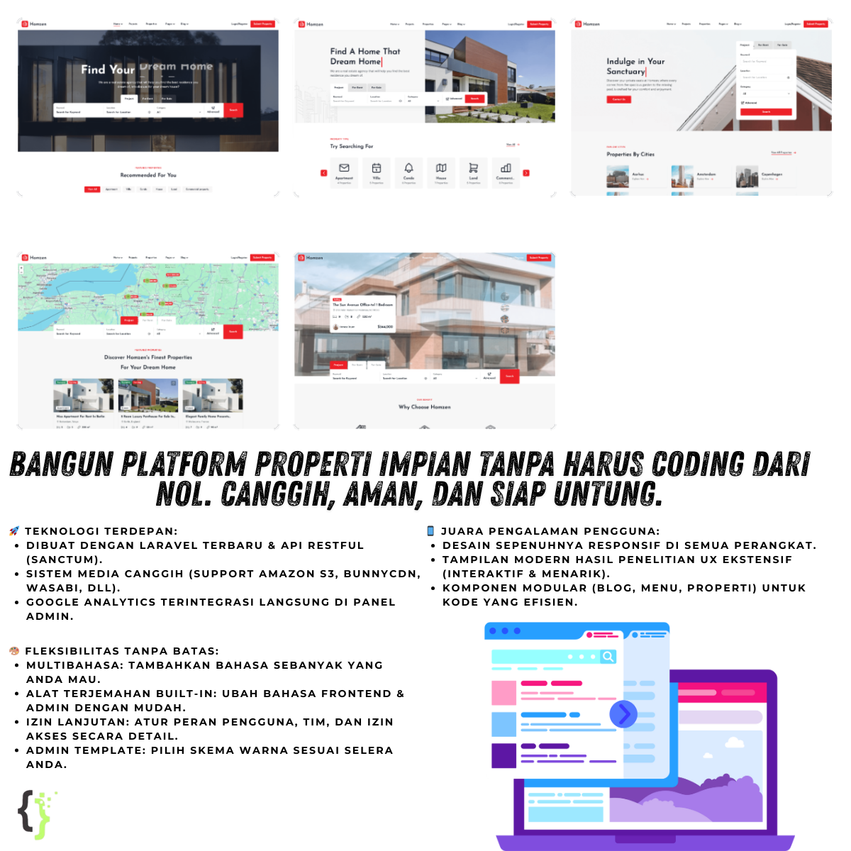 Website Properti & Real Estate Premium (Full System) - Siap Pakai